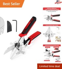 Quick Blade Replacement Miter Shears - Comfortable Handle Safety Lock Feature