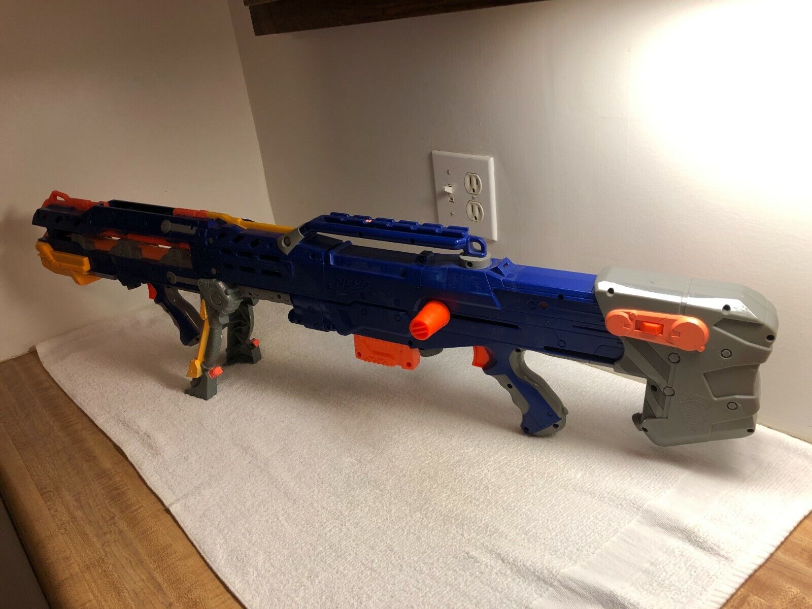 Nerf LongStrike CS-6 Sniper Rifle. With Barrel, Extended Mags And RARE  Sight