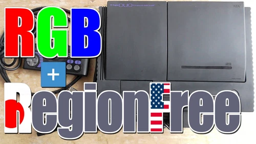 PC Engine DUO Scart RGB Csync 75/TTL/CVBS Region Free Jailbar fix FULL RECAPPED
