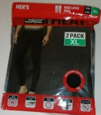 2pk 32 Degrees men's thermal heat performance base layer pant legging s m l xl