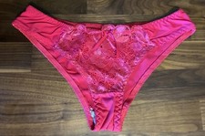 Vintage FLORAL LACE FRONT Panties Silky Nylon Medium Second Skin Sissy