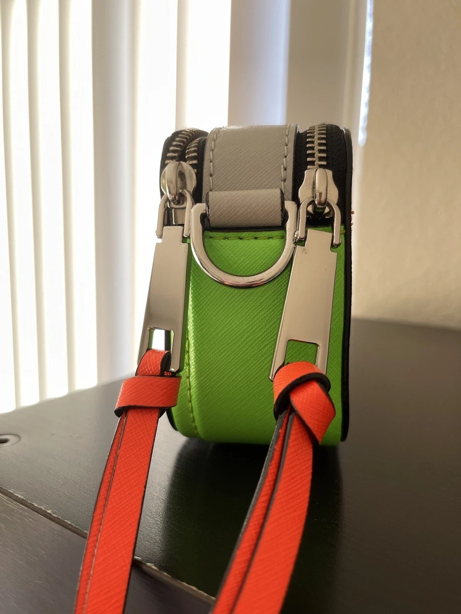 marc jacobs snapshot camera crossbody bag orange green