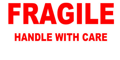 650 FRAGILE - Handle With Care Etiketten kleine Aufkleber sorgfältige empfindliche Lieferung 