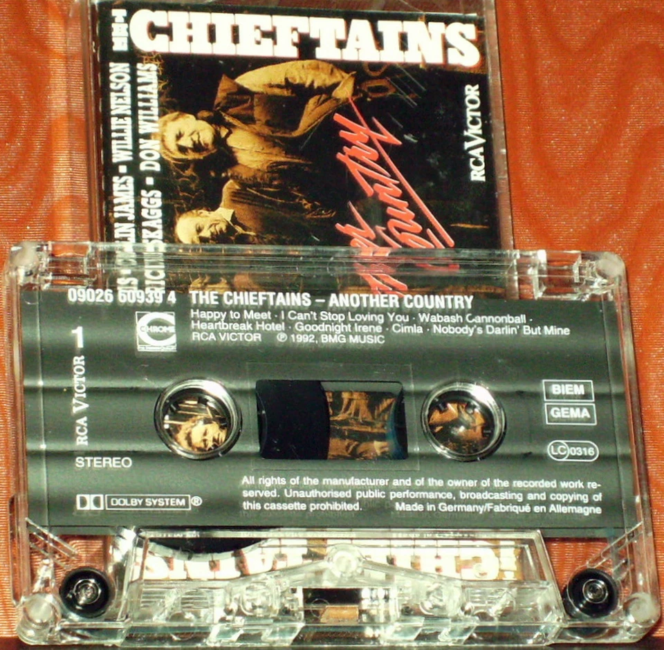 CHIEFTAINS ANOTHER COUNTRY CASSETTE ALBUM RICKY SKAGGS CHET ATKINS DON WILLIAMS - Image 2 of 4