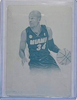 1/1 RAY ALLEN 2013 PANINI CRUSADE NOBILITY CYAN PRINTING PLATE 