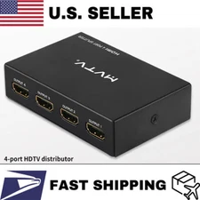 4 Port HDMI 4K Hub Multi Splitter & Amplifier For 3D HDTV 1080P 1X4 1 In 4 Out