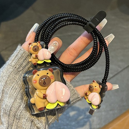 1set DIY High Quality Capybara Charger Data Cable Case Protector And Winding GF - Zdjęcie 6 z 9
