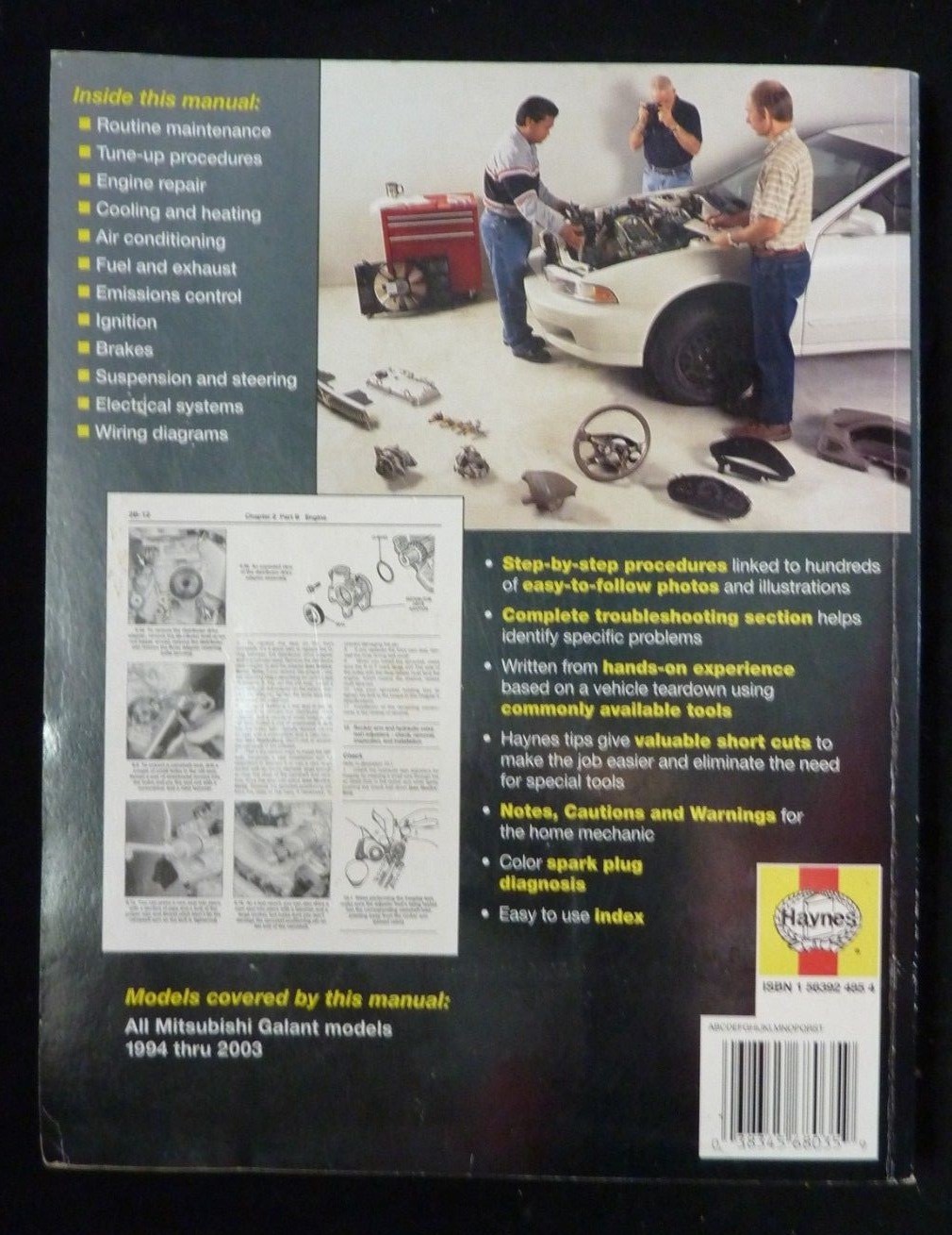 MITSUBISHI GALANT 1994 Thru 2003 All Models Haynes Repair Manual 68035 |  eBay