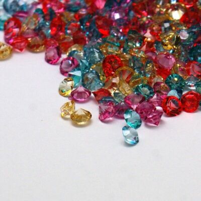 500x Strasssteine Harz Diamant 3x2mm Klar Strass Bunt Facettiert Cabochons