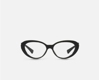 Luxus schwarze Versace  neue Brille ohne stärke für Damen, Gläserbreite: 53 mm