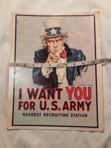 RPI 223 März 1974 Flagg Rekrutierung Poster Werbung "I Want You" für US Army - Bild 13 von 13