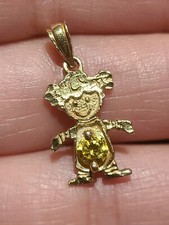 14k Gold Baby Girl Charm, Gold Baby Girl Pendant