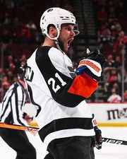 Scott Laughton Reverse Retro Goal Celebration Philadelphia Flyers 8x10 NHL Photo