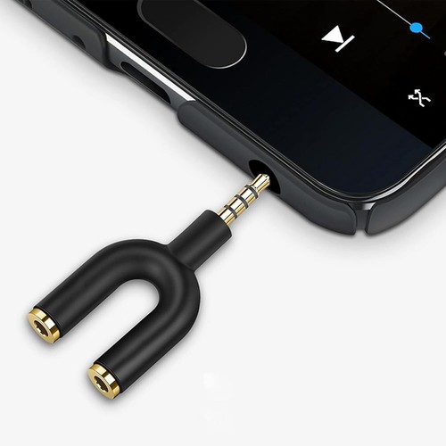 Audio Splitter, Aux Splitter Y Adapter 3.5 mm Male to 2 x Female Headphone Adapt - Bild 4 von 7