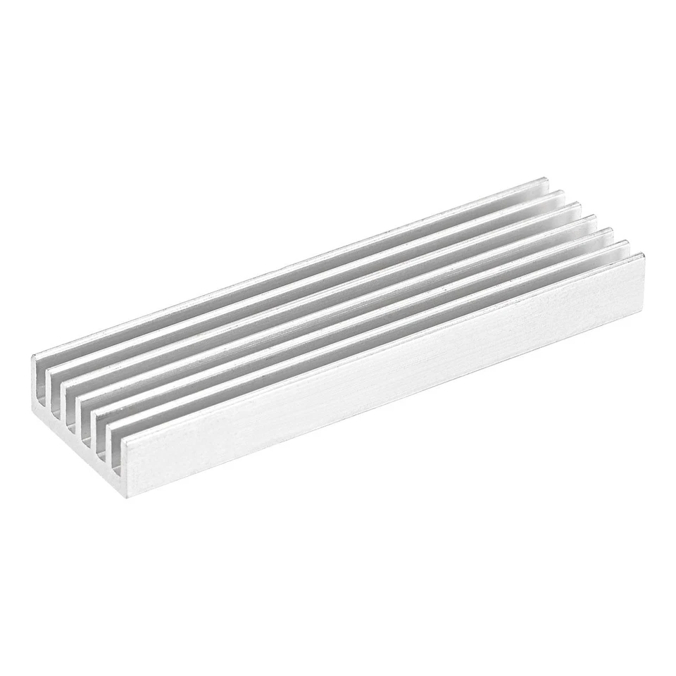 4 Stück Wärmeableitung Kühler Aluminium Kühlkörper 50x14x6mm für CPU Silber Ton - Bild 1 von 4