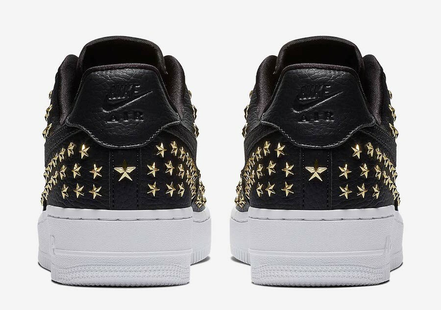 Nike Air Force 1 07 XX GOLD Studded Black White AR0639 001 Nike Air Force 1 07 XX GOLD Studded Black White AR0639 001