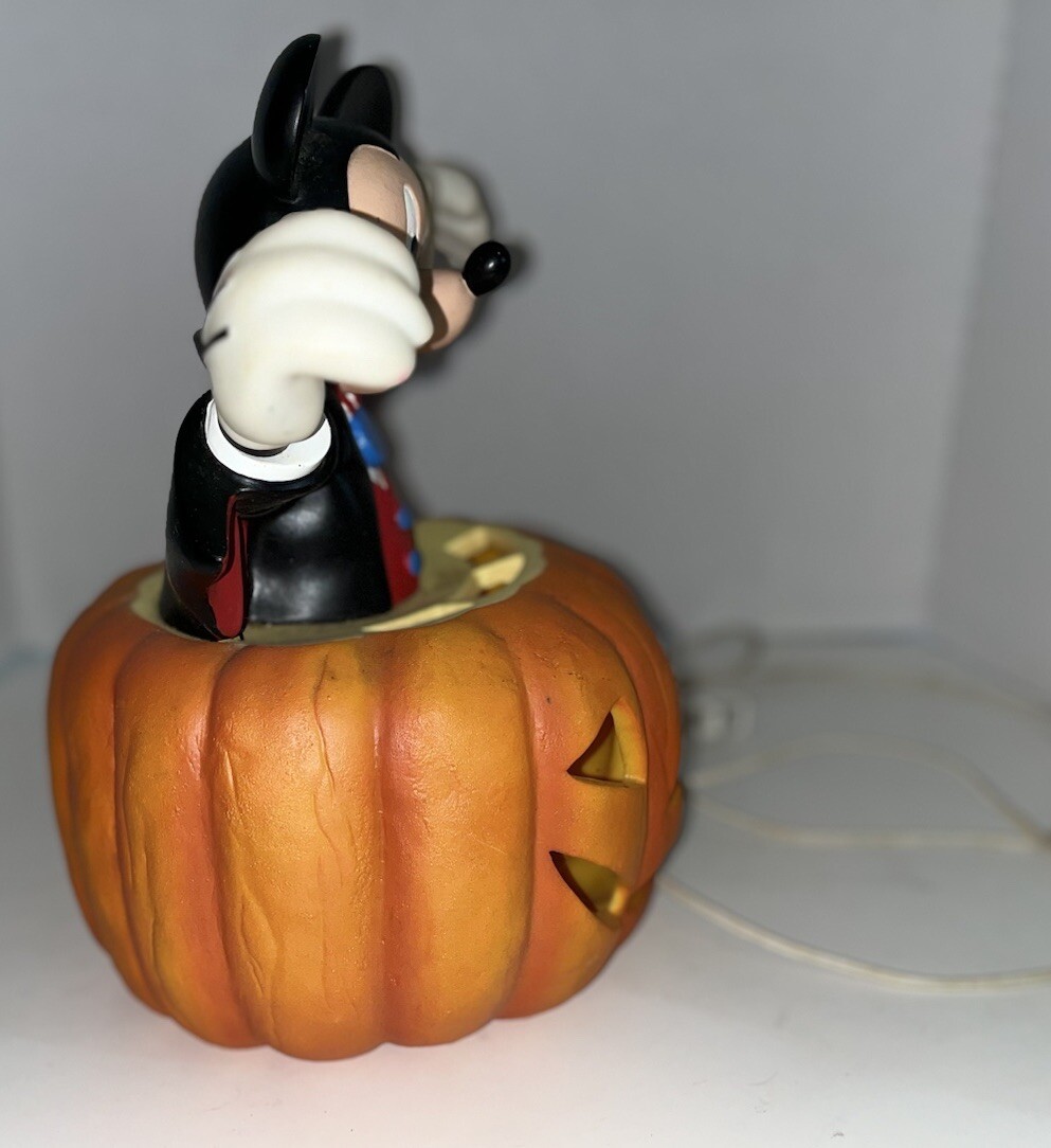 Vintage Disney Vampire Mickey Mouse In Jack O Lantern