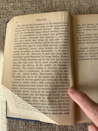 Eighteenth Century French Readings by Albert Schinz,HC no dj,Revised Ed 1923 - Picture 10 of 19