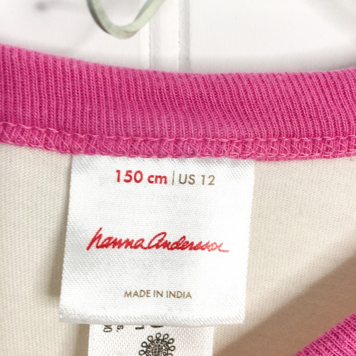 Hanna Andersson Girls 2 Piece Pajama Lounge Set Colorblock Green Daisy Cotton 12 - Picture 7 of 10