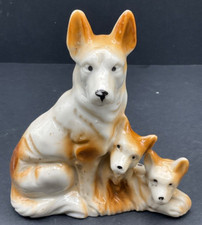 Vintage Ceramic German Shepherd Figurine Japan