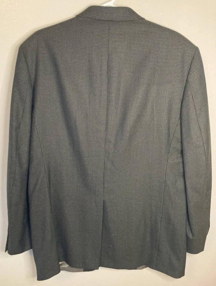 Brooks Brothers Houndstooth Blazer Men's Size 44 L Tan 100% Worsted Wool Jacket - Image 2 of 4