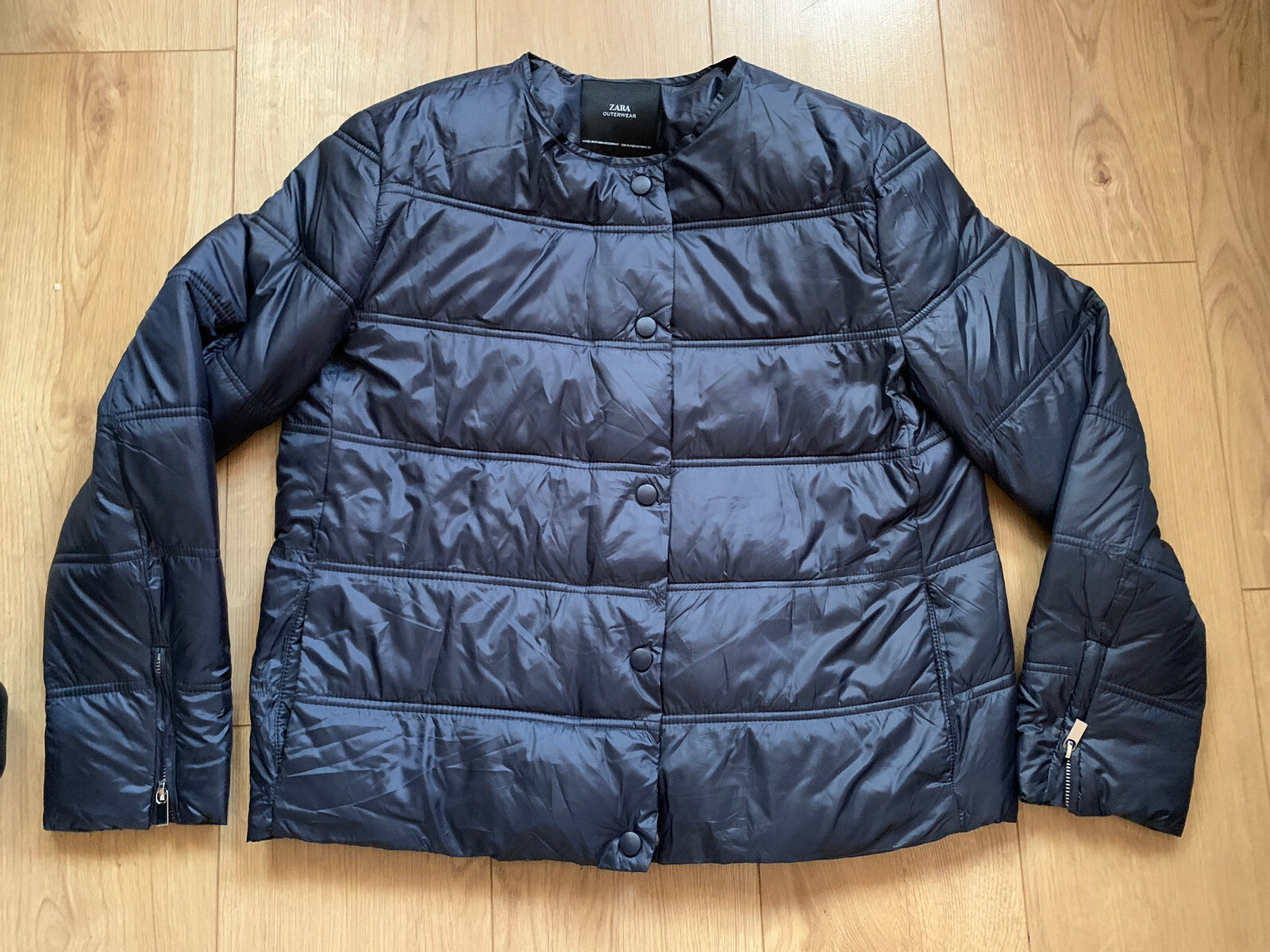 Zara Basic Ladies Padded Jacket Blue Warm & Light - image 5