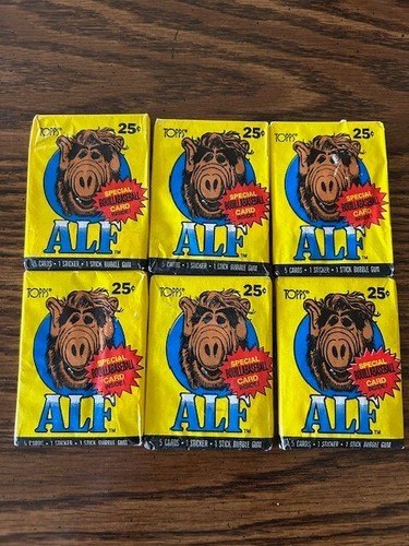Lot of 6 Vintage Topps ALF Collector Wax Packs