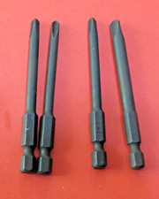 TRI WING No 1 2 3 & 4  IMPACT RATED security  SCREWDRIVER BITS 75MM 1/4" HEX 3w