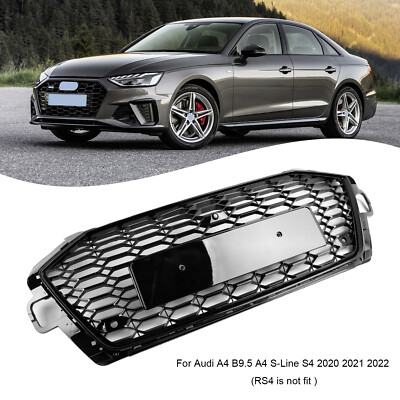 Kühlergrill + Emblem RS4 Stil 8W0853651D für Audi A4 S4 B9.5 2020-22 Frontgrill