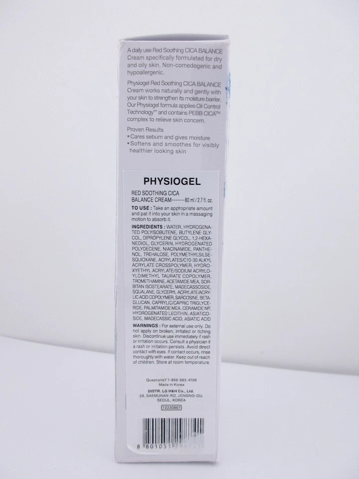 Physiogel HYPOALLERGENIC, Red Soothing Cica Balance Cream, 2.70 fl oz -FREE SHIP - Image 3 of 4