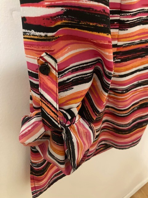 Notations Button Down Multi Print Blouse Size 1X … - image 5