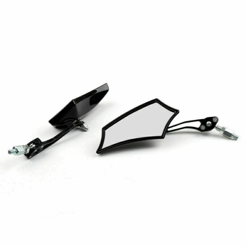 Espejos retrovisores para motocicletas Chopper Cruiser Street Dirt Bike 8 mm 10 mm negros Foto 4 de 4