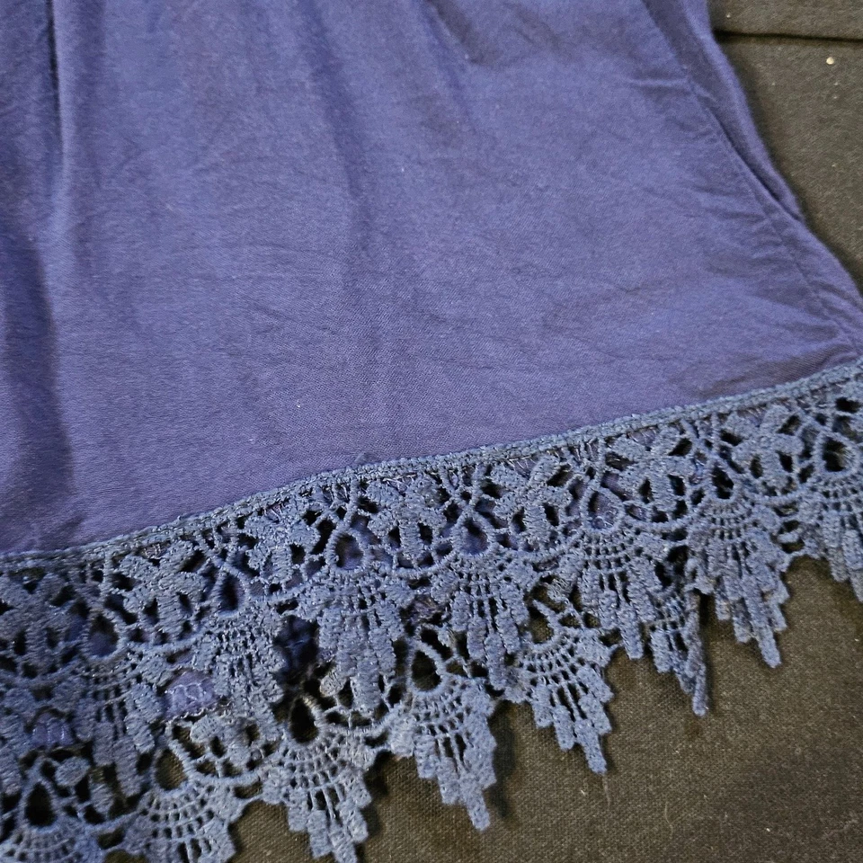 Boho хиппи фестиваль SZ S темно-синий высокая талия кружева отделки шорты - Изображение 2 из 4