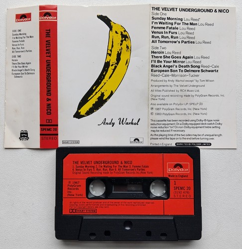 THE VELVET UNDERGROUND & NICO (POLYDOR SPEMC20) 1983 UK CASSETTE BLACK - Picture 2 of 3