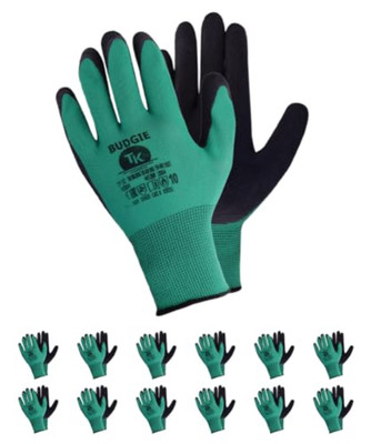 Guanti Da Lavoro In Maglia Di Cotone Jah – Palmo In PVC – 12 Paia, Taglia 8 – Senza Lattice E Polvere - 2