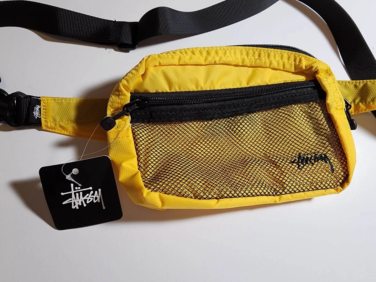 STUSSY Mesh Bag Shoulder Cross Body Hand Messenger Strap Black Bape Supreme