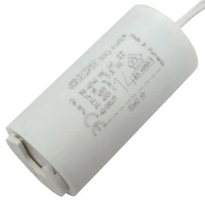 Anlaufkondensator Motorkondensator 14µF 450V 35x71mm Kabel 8cm ICAR 14uF
