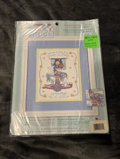 NEW DIMENSIONS 72879 BABY HUGS BEDTIME PRAYER BIRTH RECORD CROSS STITCH KIT 