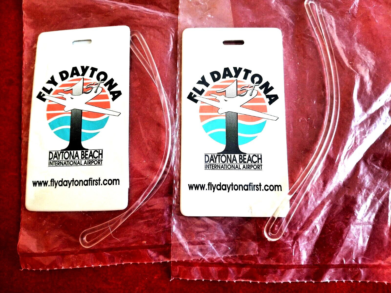 Daytona Beach International Airport 2 Baggage Tags, Mint in 