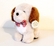 Vintage Gerber Precious Plush PUPPY DOG with Bowtie and Tag Stuffed Animal 8"