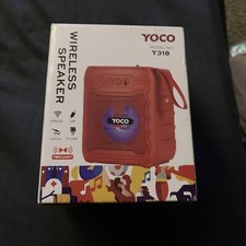 yoco bluetooth speakers Y318. Brand New Red Color With LED Lights