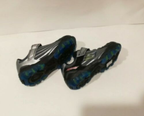 Skechers Kids Street Lightz Hydrostatic Sz 2.5 Young Boys Sneakers Black Silver - Picture 10 of 11