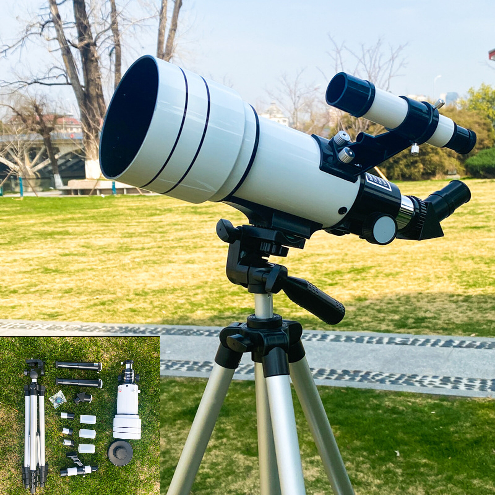 Outdoor Moon Monocular Astronomical Telescope F30070 150X Zoom HD With