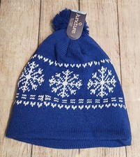 Juncture Knit Cap Beanie Toboggan Winter Hat Ski Snowboard Gorpcore Snowflakes