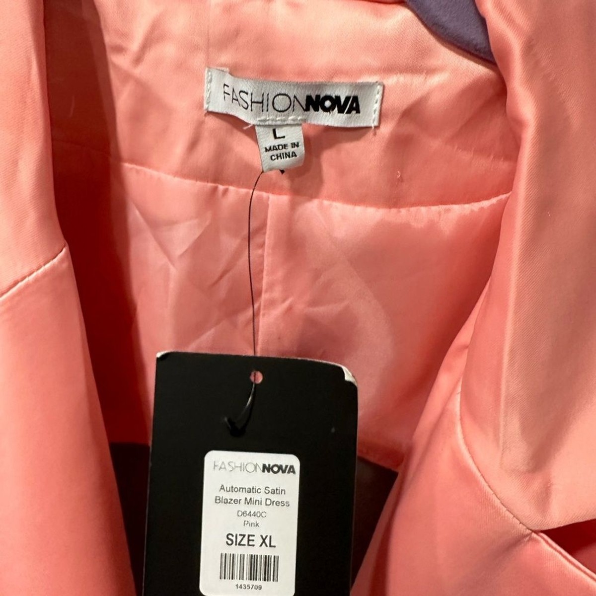 NWT Fashion Nova Pink Satin Open Back Automatic Blazer Mini Dress | eBay