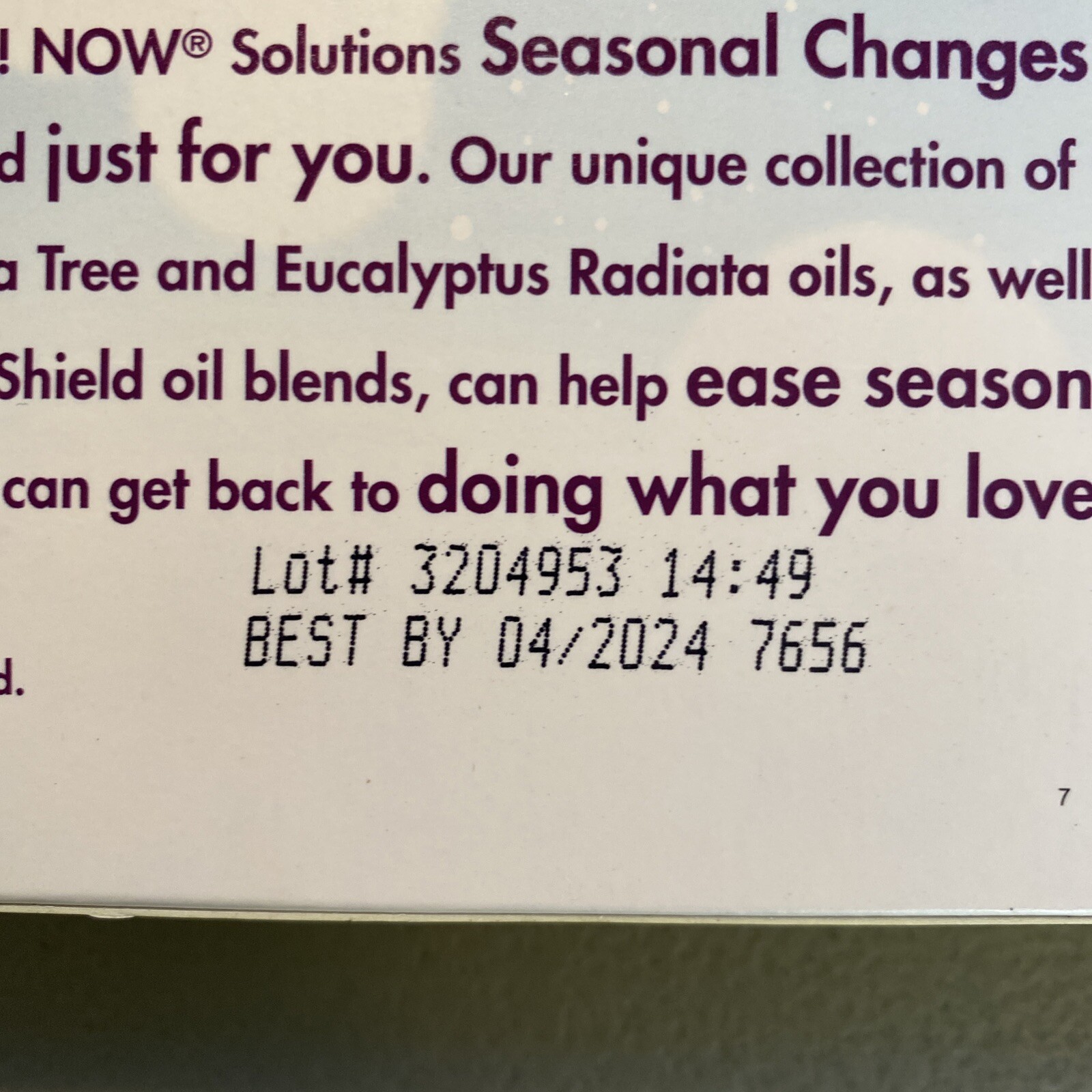 NOW FOODS Seasonal Changes Balancing Oils Kit BB 04/2024