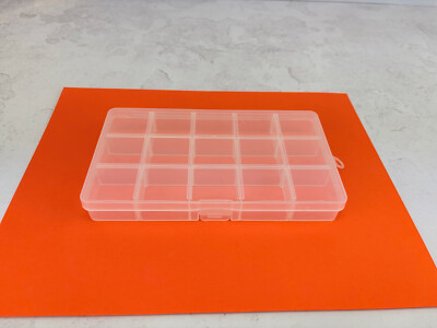 15 Grids Clear Plastic Storage Box | Organizer for Jewelry, Beads, and DIY Craft