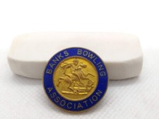 Banks Bowling Association - Bowls Club Enamel Badge Pin Pinback