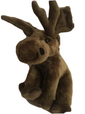 Moose Plush 8" Sitting Brown Stuffed Animal Nice Quality Beautiful Soft
