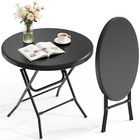 OROFULL 2 PACK 32" Round Folding Table, HDPE Desk for Picnic & Party, Black — photo 9